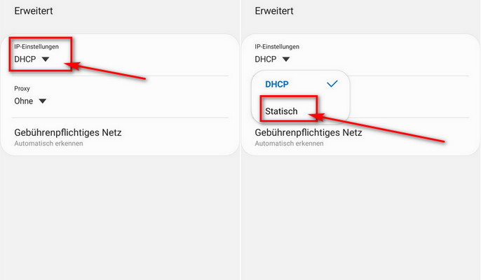 change network configuration