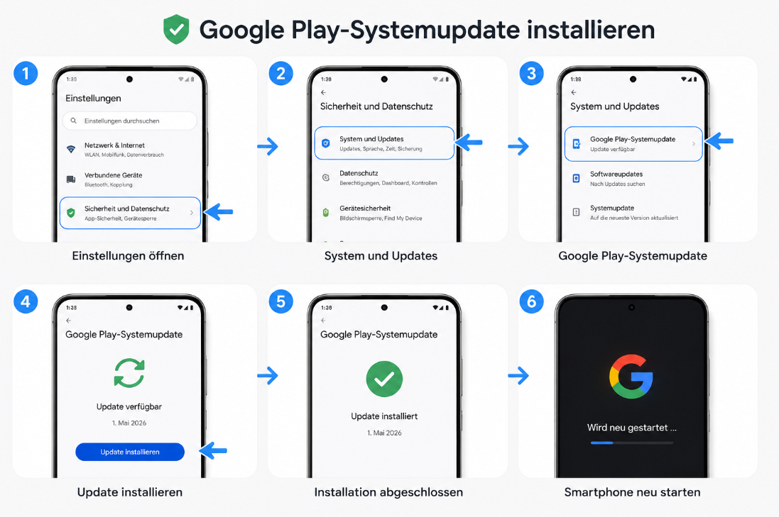 Google Play-Systemupdate installieren