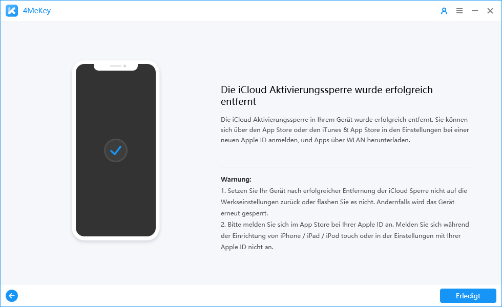 remove icloud activation lock successfully - 4MeKey guide