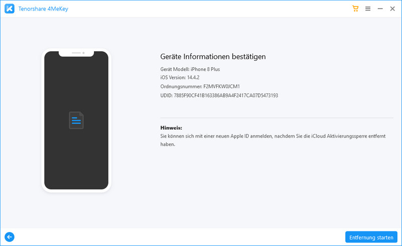 confirm device info