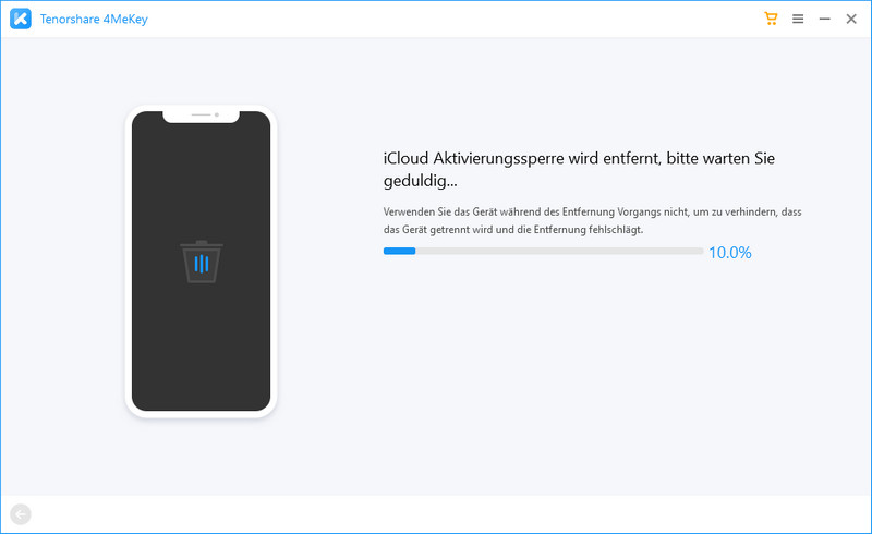 removing icloud by 4MeKey-step3
