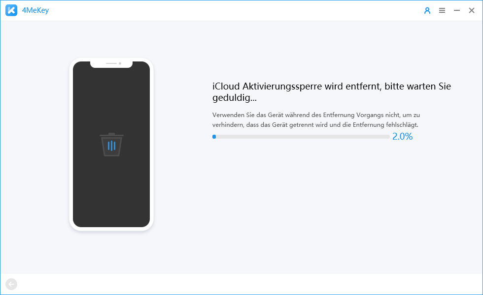 removing icloud - 4MeKey guide