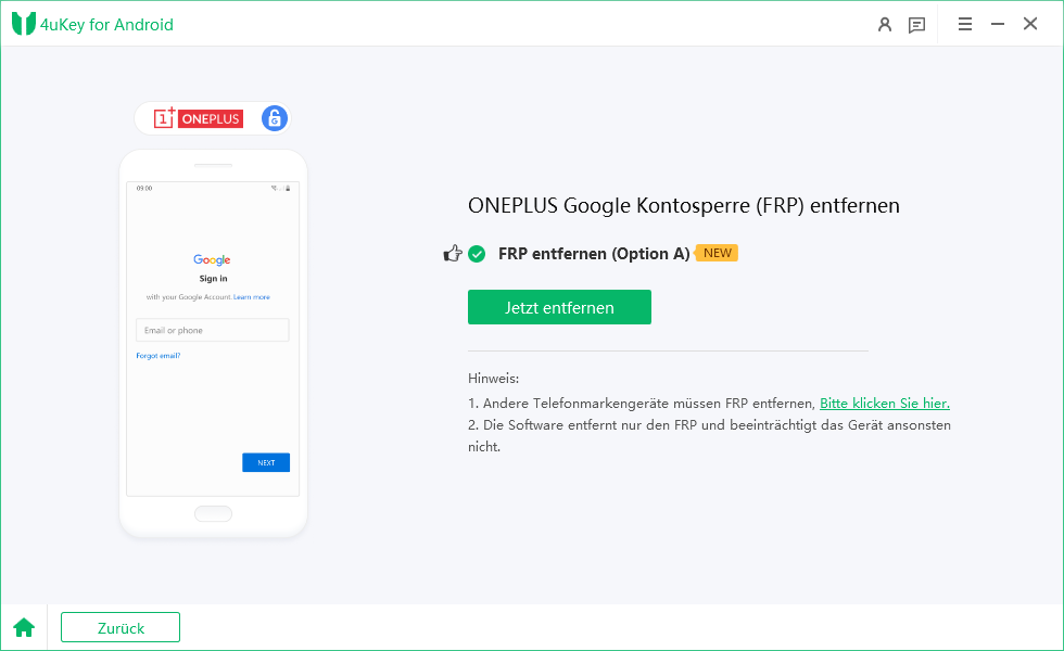 oneplus google kontosperre entfernen