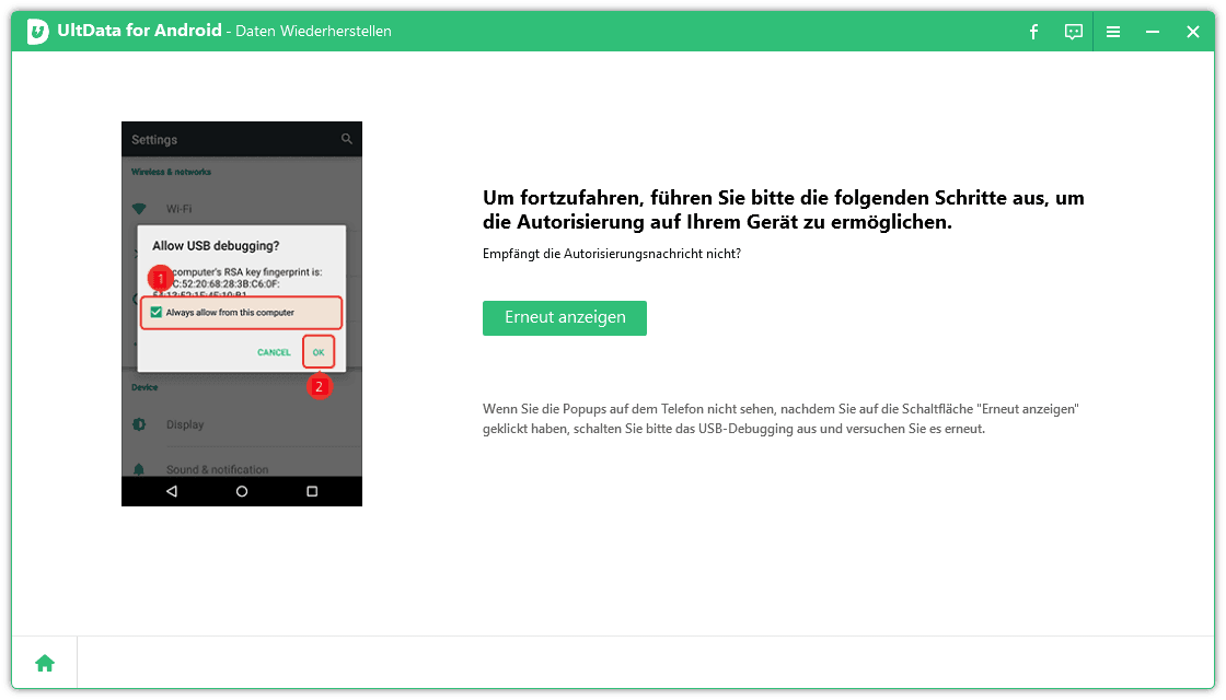 allow authorization on android
