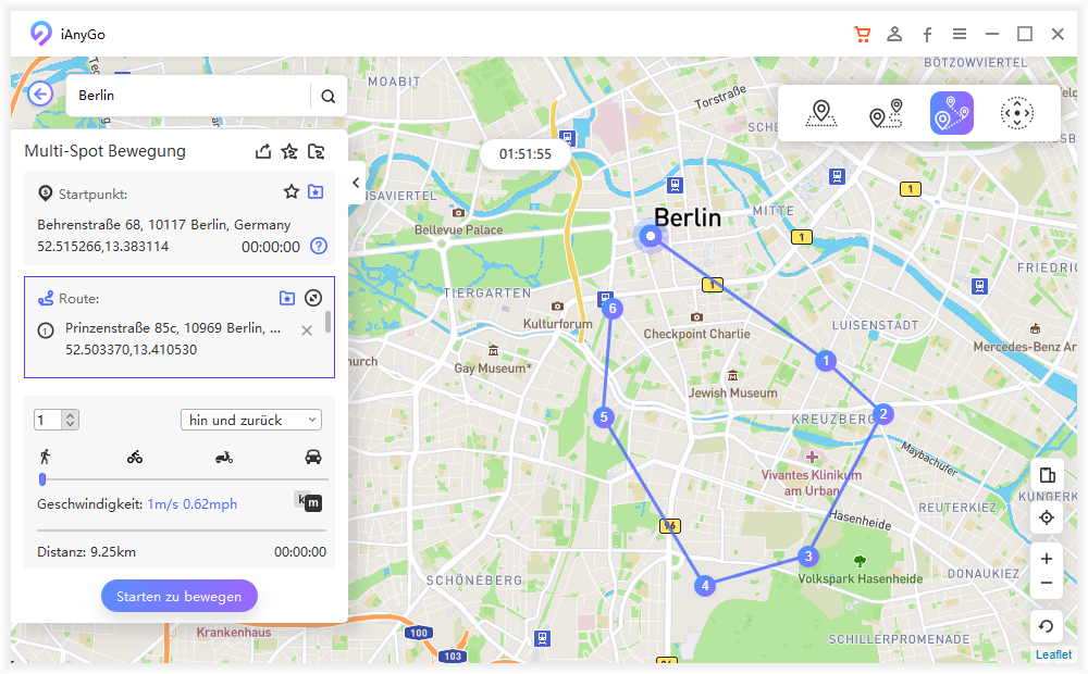 customize your multiple point route on ianygo