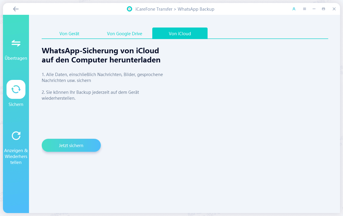 WhatsApp von icloud wiederherstellen