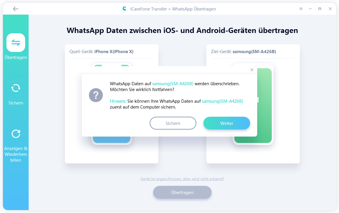 log in whatsapp on iphone with icarefone guide