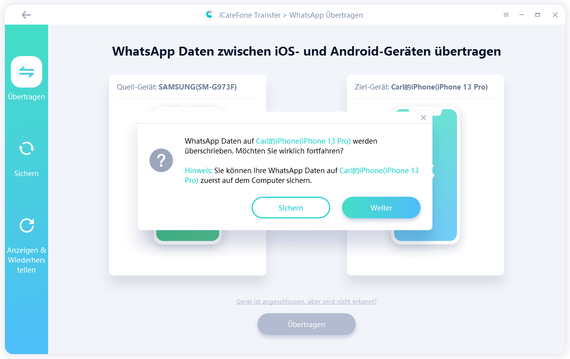 overwritten whatsapp data on ios