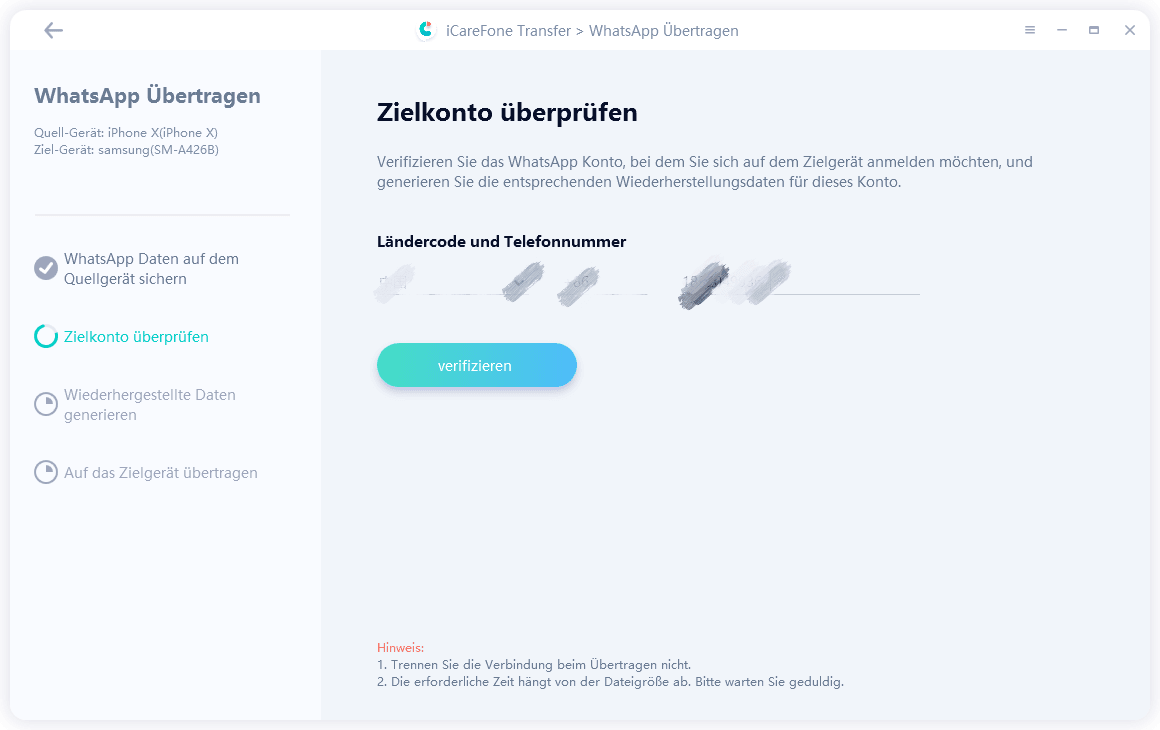 verify whatsapp account