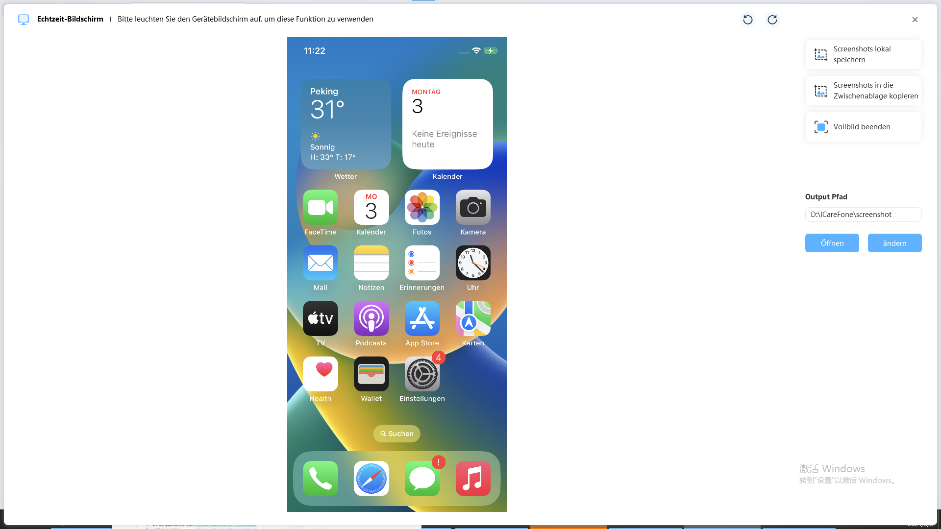 save screenshots to local