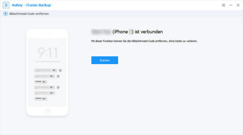 Bildschirmzeit-Code entfernen