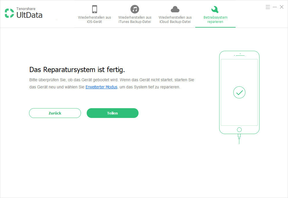Systemreparatur erledigt