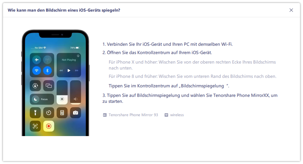 how to mirror iphone to pc
