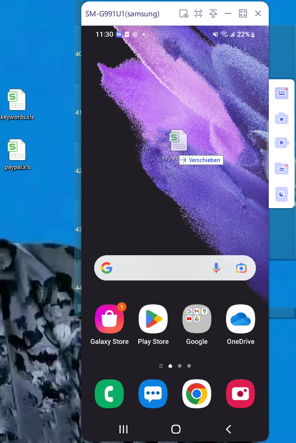 transfer files from pc to android