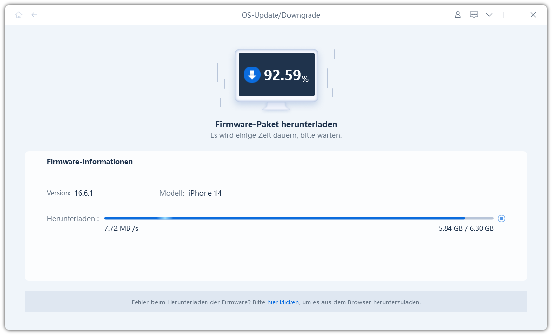Starten die Zurücksetzung vom iPhone mit ReiBoot auf die Werkseinstellungen