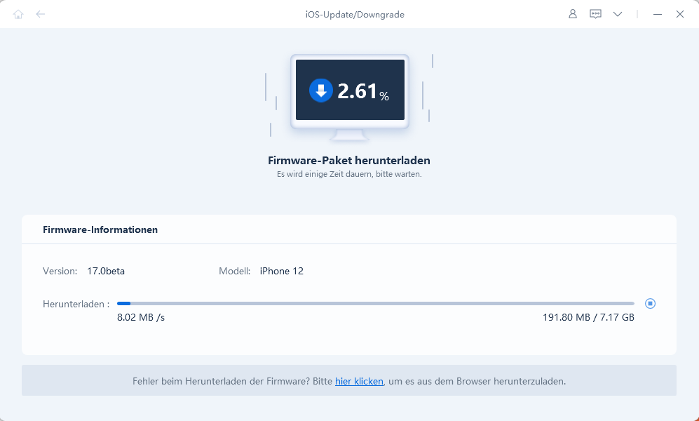 Firmware herunterladen