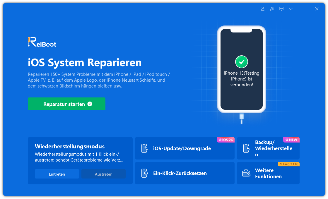 Datensicherung mit ReiBoot