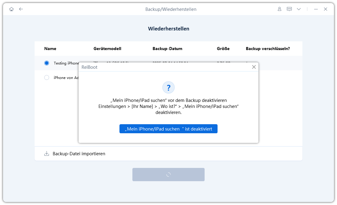 Mein iPhone suchen deaktivieren