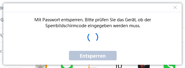 Mit Passwort entsperren