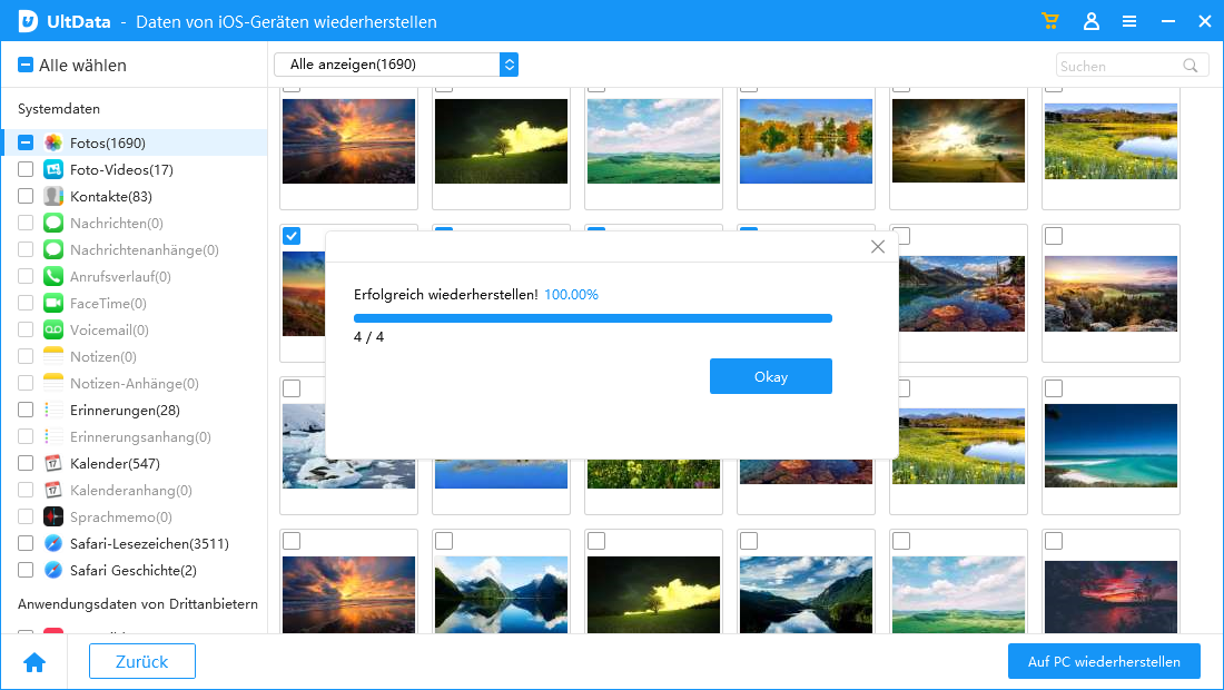 gekürzte Sprachmemos auf dem iPhone wiederherstellen
