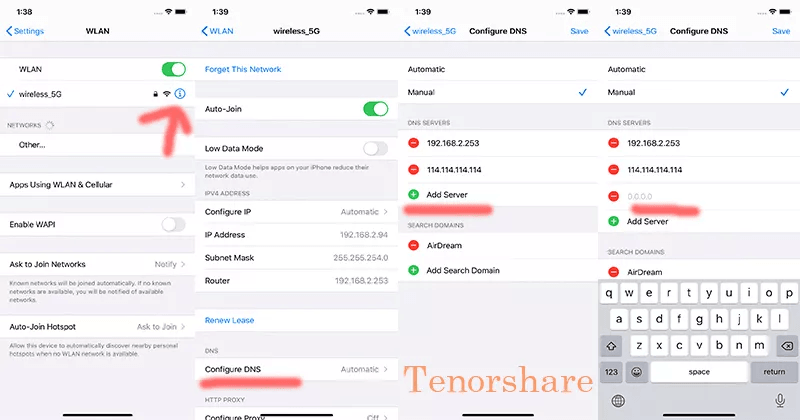enter dns number to bypass icloud activation lock