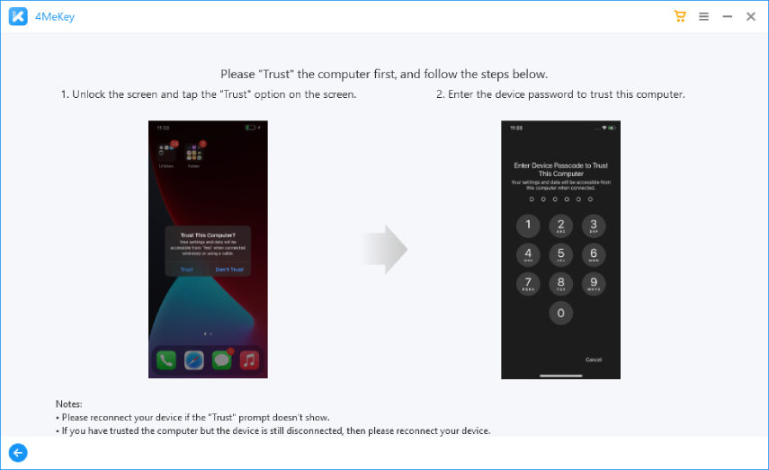 connect device- 4MeKey guide
