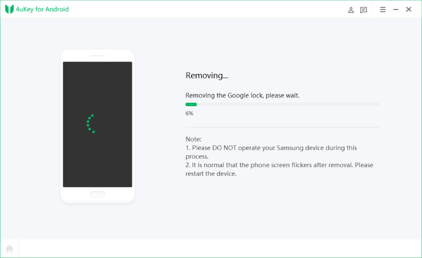 removing the google lock 4ukey for android
