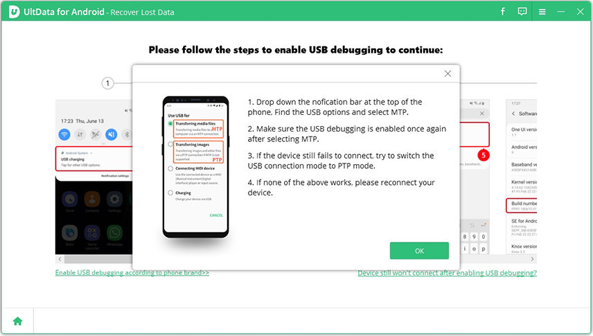 ultdata for android - USB-Debugging aktivieren