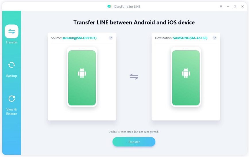 icarefone for line guide - connect device