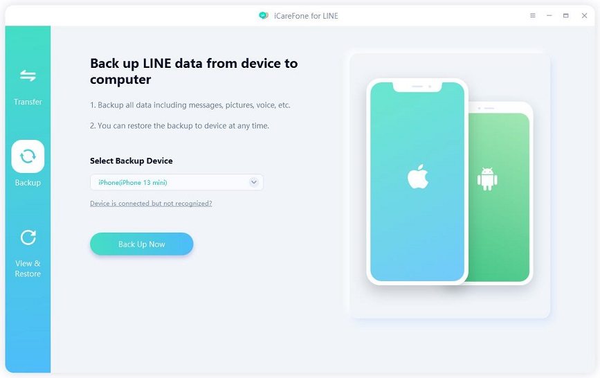 icarefone for line guide - connect device