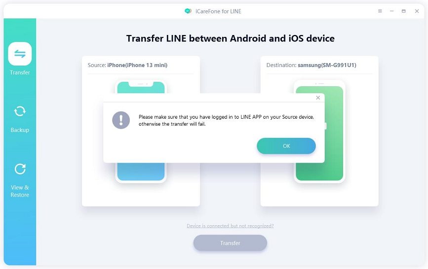 icarefone for line guide - log in to LINE