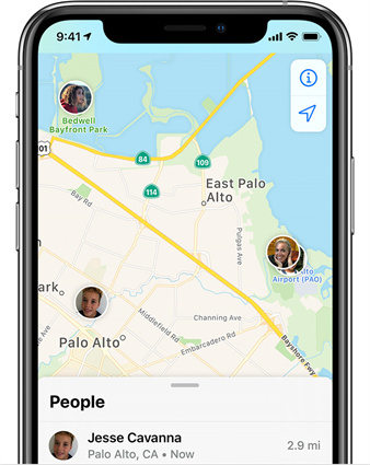 how to share location on iphone