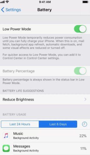 battery calibration ios - turn off low power mode