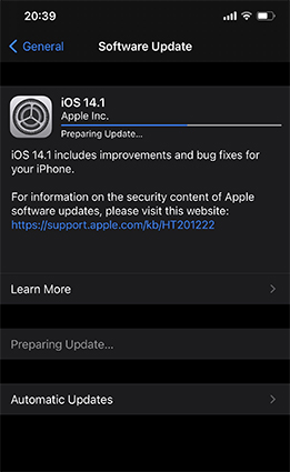 ios 15 stuck on preparing update