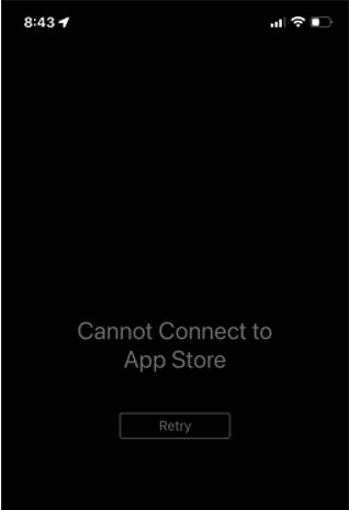can’t connect to the app store after ios 15 update