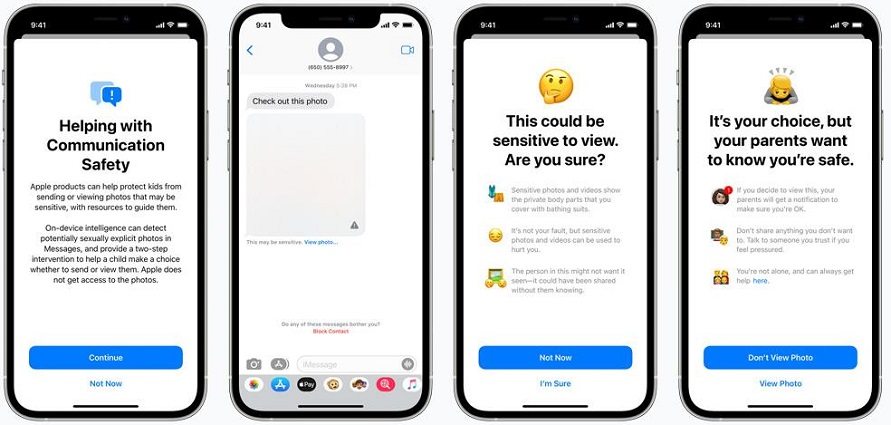 siri and message csam