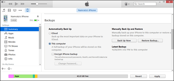 Backup mit iTunes wiederherstellen