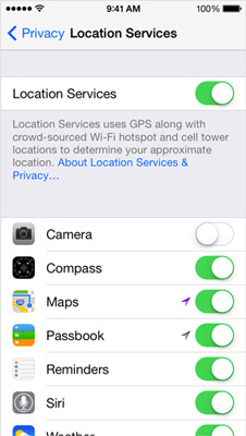 iphone battery management - turn off location services