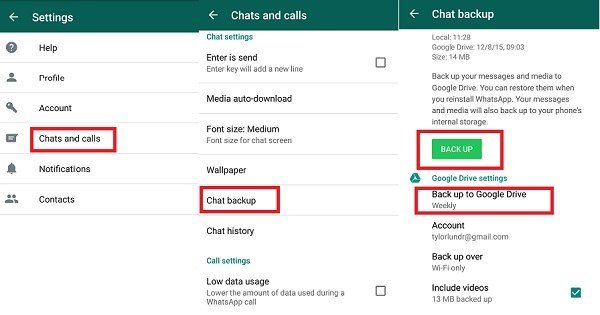 backup to google drive