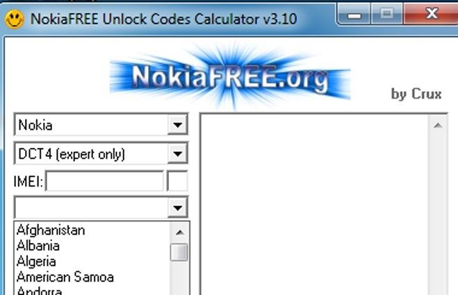 NokiaFREE Unlock Codes Calculator