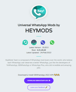 gbwhatsapp apk download by heymods