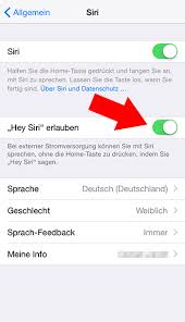 hey siri erlauben