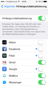 iphone hintergrundaktualisierung