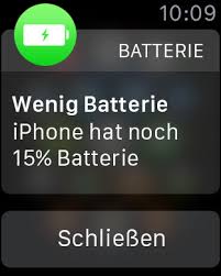 wenig batterie