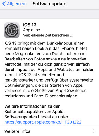 iOS 16/17 hängt mit „Verbleibende Zeit berechnen“