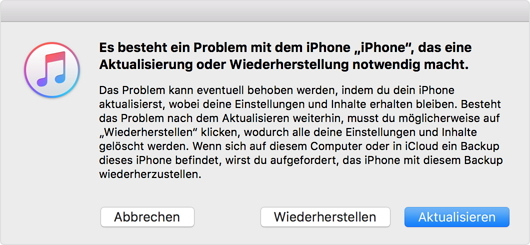 iphone wiederherstellen mit itunes