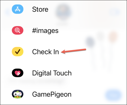 imessage check in