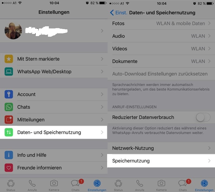 daten und speichernutzung