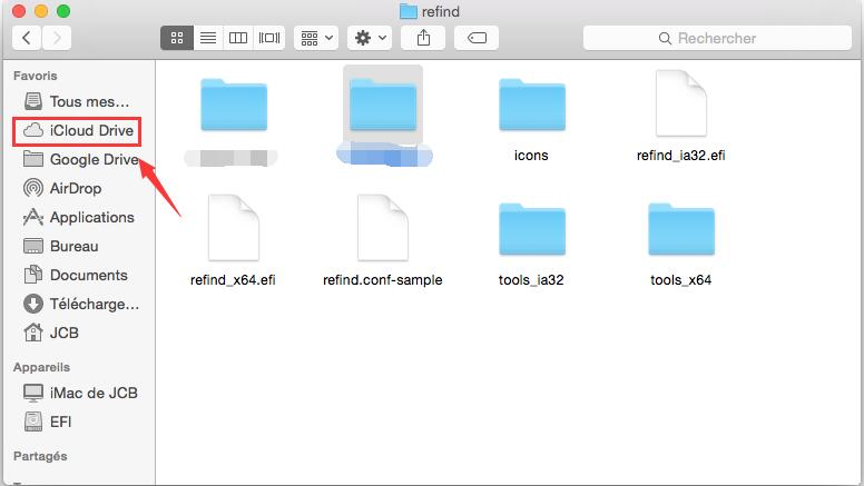 gehe zu icloud drive