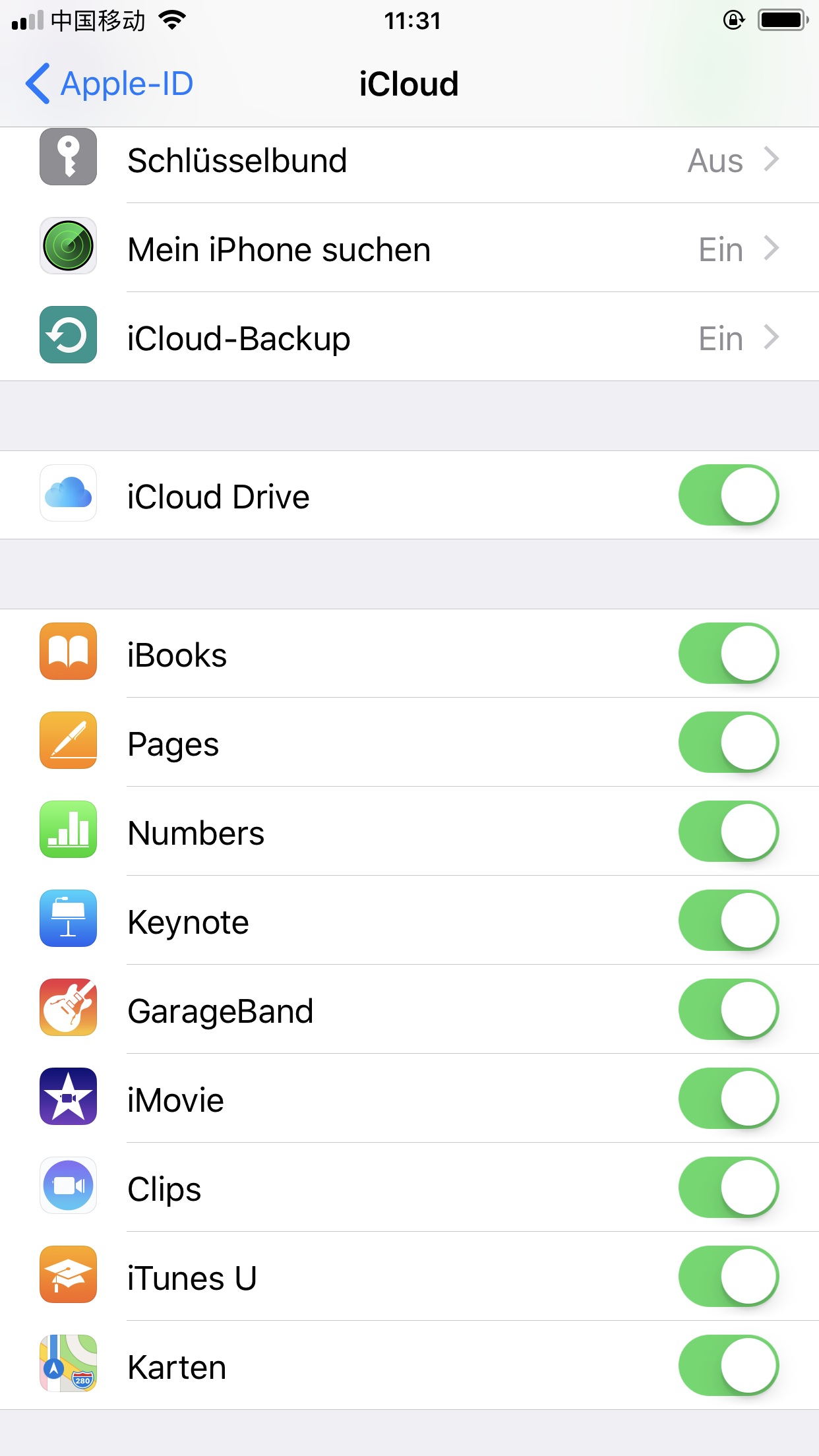 aktiviren icloud
